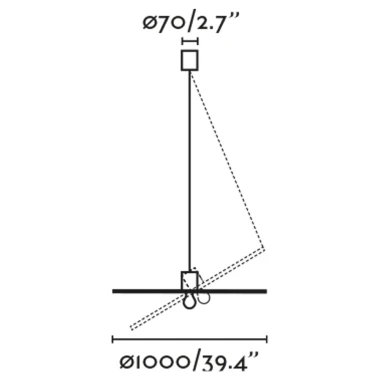 Faro Barcelona COSTAS 1000 Κρεμαστό Φωτιστικό E27 σε Μαύρο/Ραττάν – 68590-70