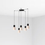 Faro Barcelona KOMBO Κρεμαστό 5Φωτο Φωτιστικό Μπεζ Χρώματος 1XE27- 68592-5L