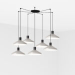 Faro Barcelona KOMBO Κρεμαστό 7Φωτο Φωτιστικό Γκρι Χρώματος 1XE27- 68595-7L