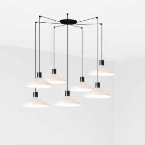 Faro Barcelona KOMBO Κρεμαστό 7Φωτο Φωτιστικό Μπεζ Χρώματος 1XE27- 68596-7L