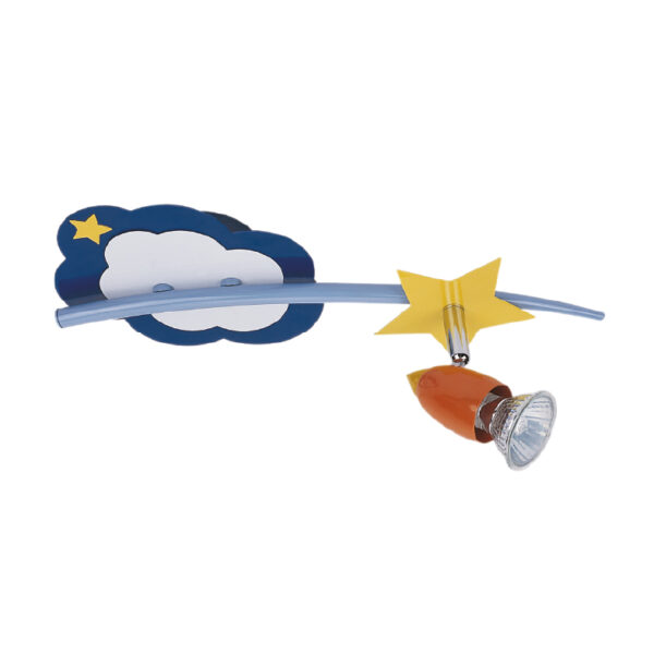 Απλίκα Παιδικό Φωτιστικό Ροζέτα Τοίχου / Οροφής 1xGU10 Αστέρι ACA DECOR  – 6871C