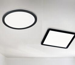 Φωτιστικό Οροφής Trio Lighting  LED 22W Μαύρο Ματ Πλαστικό Step Dimmable 2700lm IP44 3000K – 689214032