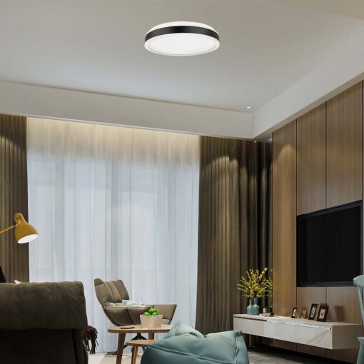 Πλαφονιέρα Οροφής LED Στρογγυλή 38W Μαύρη Φ400 V-TAC 4050lm Φυσικό Λευκό 4000K – 6908