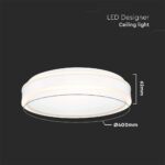 Πλαφονιέρα Οροφής LED Τετράγωνη 38W Λευκή Φ400 V-TAC 4050lm Φυσικό Λευκό 4000K – 6909