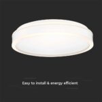 Πλαφονιέρα Οροφής LED Τετράγωνη 38W Λευκή Φ400 V-TAC 4050lm Φυσικό Λευκό 4000K – 6909