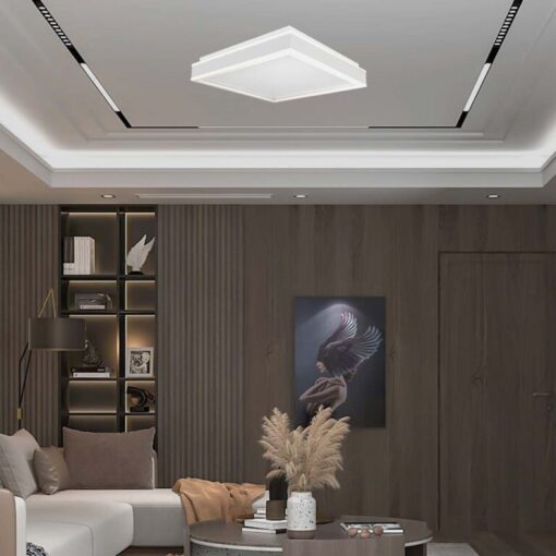 LED φωτιστικό οροφής Designer τετράγωνο 38W 4000Κ φυσικό λευκό με λευκό σώμα V-TAC – 6915