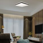 Πλαφονιέρα Οροφής LED Τετράγωνη 48W Triac Dimmable Μαύρη 50x50cm V-TAC 4480lm Φυσικό Λευκό 4000K – 6917