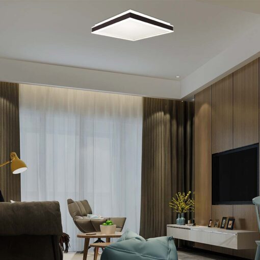 Πλαφονιέρα Οροφής LED Τετράγωνη 48W Triac Dimmable Μαύρη 50x50cm V-TAC 4480lm Φυσικό Λευκό 4000K – 6917