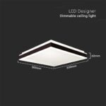 Πλαφονιέρα Οροφής LED Τετράγωνη 48W Triac Dimmable Μαύρη 50x50cm V-TAC 4480lm Φυσικό Λευκό 4000K – 6917