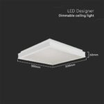 Πλαφονιέρα Οροφής LED Τετράγωνη 48W Triac Dimmable Λευκή 50x50cm V-TAC 4480lm Φυσικό Λευκό 4000K – 6918