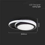 Φωτιστικό Οροφής LED 38W Μαύρο V-TAC 4050lm Φυσικό Λευκό 4000K – 6920