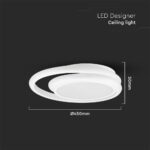 Φωτιστικό Οροφής LED 38W Λευκό V-TAC 4050lm Φυσικό Λευκό 4000K – 6921