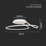 LED φωτιστικό οροφής Designer 54W 4000Κ φυσικό λευκό με λευκό σώμα dimmable V-TAC – 6924