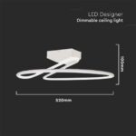 Φωτιστικό Οροφής LED 43W Λευκό V-TAC Dimmable 4580lm Φυσικό Λευκό 4000K – 6929