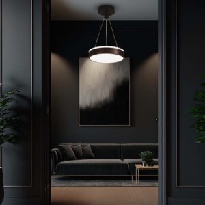 Κρεμαστό LED Φωτιστικό 12W Μαύρο V-TAC 1280lm Φυσικό Λευκό 4000K – 6931