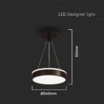 Κρεμαστό LED Φωτιστικό 12W Μαύρο V-TAC 1280lm Φυσικό Λευκό 4000K – 6931