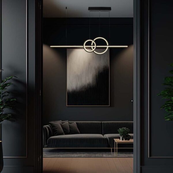 LED κρεμαστό φωτιστικό οροφής Designer 15W 4000K φυσικό λευκό με μαύρο σώμα V-TAC – 6935