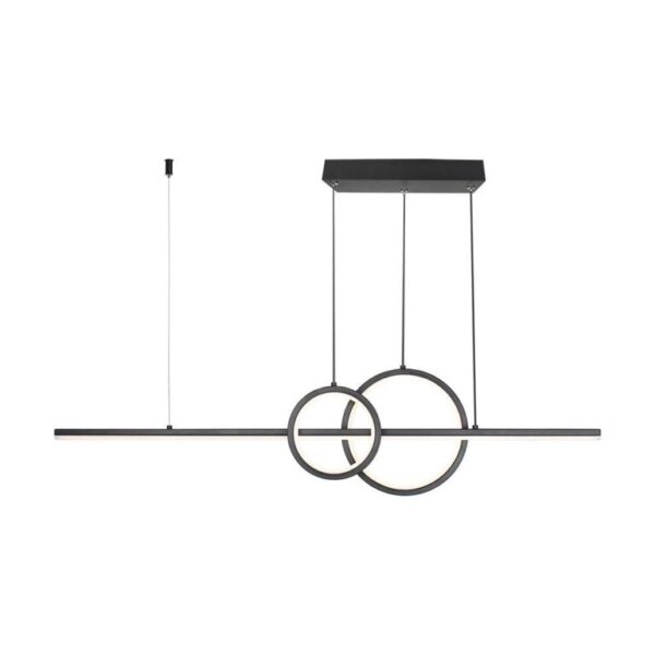 LED κρεμαστό φωτιστικό οροφής Designer 15W 4000K φυσικό λευκό με μαύρο σώμα V-TAC – 6935