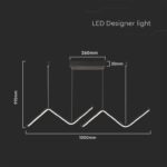 LED κρεμαστό φωτιστικό οροφής Designer 12W 4000K φυσικό λευκό με μαύρο σώμα V-TAC – 6937