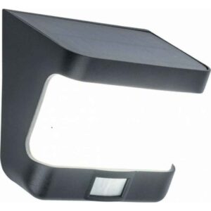Lutec Try Εξωτερικού Χώρου Led Ηλιακό Τοίχου Με Ανιχνευτή Κίνησης  Μαύρο LED  500 lm IP54 5000K – 6939101330