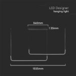 Κρεμαστό Γραμμικό Πολύφωτο LED 24W Μαύρο Σώμα V-TAC 2500lm Φυσικό Λευκό 4000K – 6941