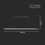 LED κρεμαστό φωτιστικό οροφής Designer 23W 4000K φυσικό λευκό με μαύρο σώμα V-TAC – 6943