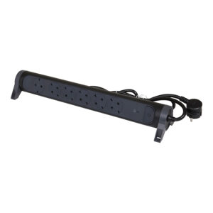 Πολύπριζο Ασφαλείας Υπέρτασης 6 θέσεων Σούκο με καλώδιο 1.5m σε μαύρο σώμα με διακόπτη LEGRAND – 694513