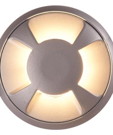 ΦΩΤΙΣΤΙΚΟ ΔΑΠΕΔΟΥ ΕΞΩΤΕΡΙΚΟ 4F LED 3W IP65 12V Φ68X24mm ΜΑΥΡΟ PRO EUROLAMP 145-52521