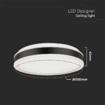 Πλαφονιέρα Οροφής LED 18W Μαύρη V-TAC 1280lm Φυσικό Λευκό 4000K – 6986