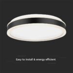 Πλαφονιέρα Οροφής LED Στρογγυλή 24W Μαύρη Φ450 V-TAC 2500lm Φυσικό Λευκό 4000K – 6988