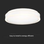LED φωτιστικό οροφής Designer στρογγυλό 24W 4000Κ φυσικό λευκό με λευκό σώμα V-TAC – 6989