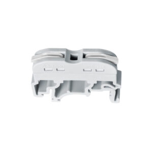 GloboStar® FAST-CONNECT 69900 Μονή Κλέμα Ράγας Ταχείας Σύνδεσης & Διακλάδωσης Καλωδίων για Ηλεκτρολογικούς Πίνακες – 1 x Είσοδος & 1 x Έξοδος με Συμβατή Διατομή Καλωδίων 0.2mm² έως 4mm² – 600V 32A Max – Μ4.5 x Π1 x Υ3.2cm – Γκρι & Λευκό – Πακέτο 10 Τεμαχίων – 5 Years Warranty