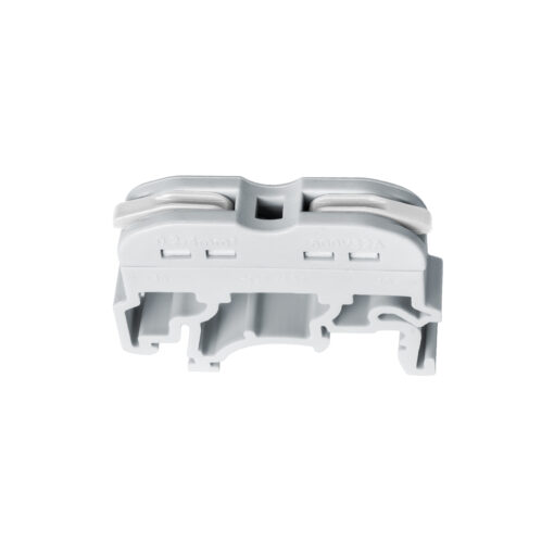 GloboStar® FAST-CONNECT 69900 Μονή Κλέμα Ράγας Ταχείας Σύνδεσης & Διακλάδωσης Καλωδίων για Ηλεκτρολογικούς Πίνακες – 1 x Είσοδος & 1 x Έξοδος με Συμβατή Διατομή Καλωδίων 0.2mm² έως 4mm² – 600V 32A Max – Μ4.5 x Π1 x Υ3.2cm – Γκρι & Λευκό – Πακέτο 10 Τεμαχίων – 5 Years Warranty