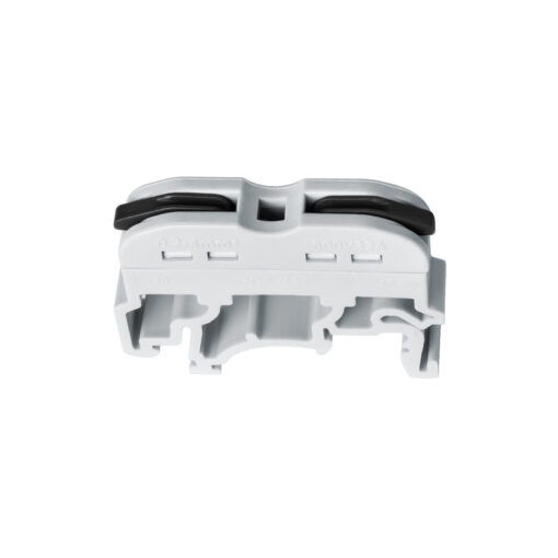 GloboStar® FAST-CONNECT 69901 Μονή Κλέμα Ράγας Ταχείας Σύνδεσης & Διακλάδωσης Καλωδίων για Ηλεκτρολογικούς Πίνακες – 1 x Είσοδος & 1 x Έξοδος με Συμβατή Διατομή Καλωδίων 0.2mm² έως 4mm² – 600V 32A Max – Μ4.5 x Π1 x Υ3.2cm – Γκρι & Μαύρο – Πακέτο 10 Τεμαχίων – 5 Years Warranty
