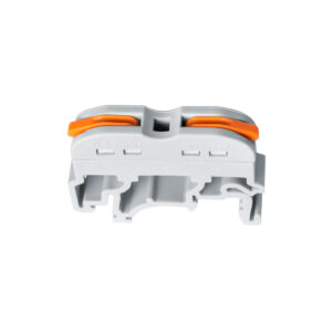 GloboStar® FAST-CONNECT 69904 Μονή Κλέμα Ράγας Ταχείας Σύνδεσης & Διακλάδωσης Καλωδίων για Ηλεκτρολογικούς Πίνακες – 1 x Είσοδος & 1 x Έξοδος με Συμβατή Διατομή Καλωδίων 0.2mm² έως 4mm² – 600V 32A Max – Μ4.5 x Π1 x Υ3.2cm – Γκρι & Πορτοκαλί – Πακέτο 10 Τεμαχίων – 5 Years Warranty