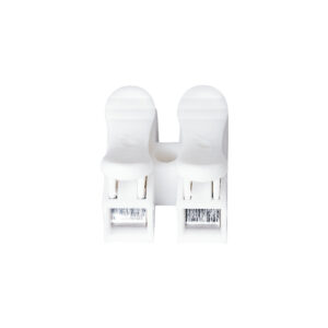 GloboStar® FAST-CONNECT 69905 Διπλή Κλέμα Ταχείας Σύνδεσης & Διακλάδωσης Καλωδίων – 2 x Είσοδοι & 2 x Έξοδοι με Συμβατή Διατομή Καλωδίων 0.2mm² έως 1mm² – 250V 2A Max – Μ2 x Π1.7 x Υ1.3cm – Λευκό – Πακέτο 20 Τεμαχίων – 5 Years Warranty