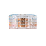 GloboStar® FAST-CONNECT 69908 Τριπλή Κλέμα Ταχείας Σύνδεσης & Διακλάδωσης Καλωδίων – 3 x Είσοδοι & 3 x Έξοδοι με Συμβατή Διατομή Καλωδίων 0.08mm² έως 2.5mm² – 250V/4KV 32A Max – Μ4 x Π4 x Υ1.5cm – Διάφανο με Πορτοκαλί, Κίτρινο & Μπλε – Πακέτο 5 Τεμαχίων – 5 Years Warranty