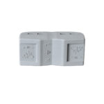 GloboStar® FAST-CONNECT 69912 Τριπλή Κλέμα Ταχείας Σύνδεσης & Διακλάδωσης Καλωδίων – 3 x Είσοδοι & 3 x Έξοδοι με Συμβατή Διατομή Καλωδίων 0.08mm² έως 2.5mm² – 250V/4KV 32A Max – Μ4 x Π4 x Υ1.5cm – Γκρι με Πορτοκαλί, Κίτρινο & Μπλε – Πακέτο 5 Τεμαχίων – 5 Years Warranty