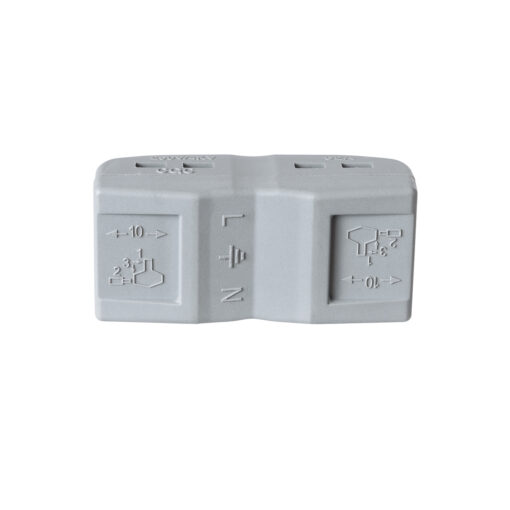 GloboStar® FAST-CONNECT 69912 Τριπλή Κλέμα Ταχείας Σύνδεσης & Διακλάδωσης Καλωδίων – 3 x Είσοδοι & 3 x Έξοδοι με Συμβατή Διατομή Καλωδίων 0.08mm² έως 2.5mm² – 250V/4KV 32A Max – Μ4 x Π4 x Υ1.5cm – Γκρι με Πορτοκαλί, Κίτρινο & Μπλε – Πακέτο 5 Τεμαχίων – 5 Years Warranty