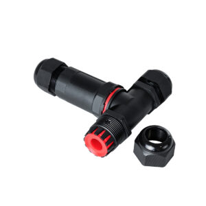 GloboStar® FAST-CONNECT 69917 Τριπλός Τ Αδιάβροχος IP68 Σύνδεσμος Ταχείας Σύνδεσης & Διακλάδωσης Καλωδίων – 1 x Είσοδος & 2 x Έξοδος – Εσωτερική Τριπλή Κλέμα με Συμβατή Διατομή Καλωδίων 3 x 0.5mm² έως 3 x 4mm² – 450V 24A Max – Μ10 x Π10 x Υ3cm – Μαύρο – 5 Years Warranty