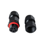 GloboStar® FAST-CONNECT 69919 Διπλός Ι Αδιάβροχος IP68 Σύνδεσμος Ταχείας Σύνδεσης & Διακλάδωσης Καλωδίων – 1 x Είσοδος & 1 x Έξοδος – Εσωτερική Διπλή Κλέμα με Συμβατή Διατομή Καλωδίων 2 x 0.5mm² έως 2 x 1.5mm² – 450V 16A Max – Φ2.5 x Υ9cm – Μαύρο – 5 Years Warranty