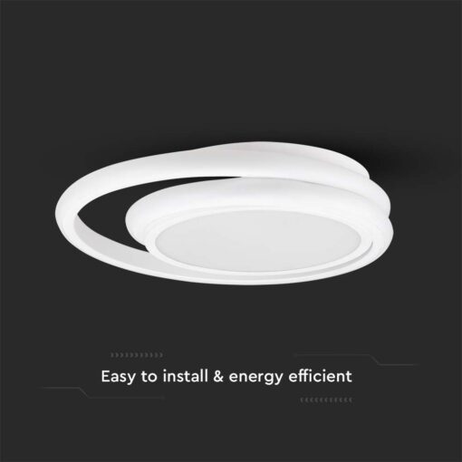 Φωτιστικό Οροφής LED 24W Λευκό V-TAC 2560lm Φυσικό Λευκό 4000K – 6995