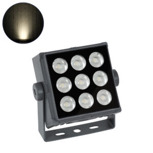 GloboStar® FLOOD-TINY 90369 Προβολέας Wall Washer για Φωτισμό Κτιρίων LED 27W 2565lm 3° DC 24V Αδιάβροχο IP65 L13.8 x W16.4 x H7cm Φυσικό Λευκό 4500K – Γκρι Ανθρακί – 3 Years Warranty
