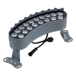 GloboStar® TREELIGHT-KINA 90685 Κυρτή Μπάρα Φωτισμού Wall Washer με Αντιθαμβωτική Γρίλια Ειδική για Φυτά – Δέντρα LED 18W 1710lm 30° DC 24V Αδιάβροχο IP65 Μ25 x Π6.5 x Υ6cm Φυσικό Λευκό 4500K – Γκρι Ανθρακί – 3 Years Warranty