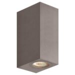 ΑΠΛΙΚΑ ΤΟΙΧΟΥ UP-DOWN ΤΕΤΡΑΓΩΝΗ GU10 IP54 ΓΡΑΦΙΤΗΣ EUROLAMP 145-82077