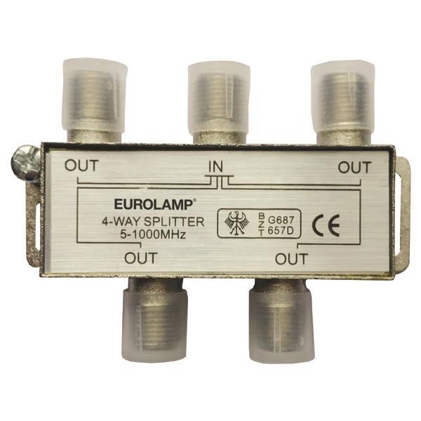 ΔΙΑΚΛΑΔΩΤΗΣ TV ΜΕΤΑΛΛΙΚΟΣ ΤΥΠΟΥ F 1/4 EUROLAMP 147-10122