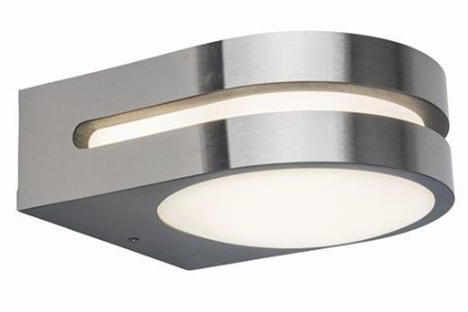 Lutec Fancy Επιτοίχιο Φωτιστικό Εξωτερικού Χώρου Inox LED 600lm 3000K IP54 – 5102501001