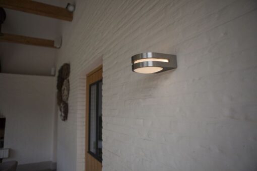 Lutec Fancy Επιτοίχιο Φωτιστικό Εξωτερικού Χώρου Inox LED 600lm 3000K IP54 – 5102501001