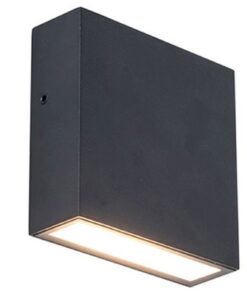 Lutec Gemini Xf Φωτιστικό Τοίχου Εξωτερικού Χώρου Down Μαύρο LED 800lm 3000K IP54 – 5104002012