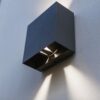 Lutec Gemini Επιτοίχιο Φωτιστικό Εξωτερικού Χώρου Beams Up&Down Σκούρο Γκρι 4000K LED 400lm 4000K – 5104005118
